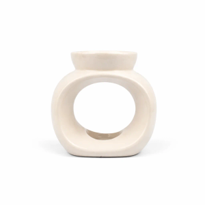 Small Oval Ceramic Burner - White