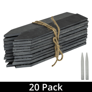 Woodside Garden Slate Plant & Flower Markers + Chalk, Plant Stall Labels x 20