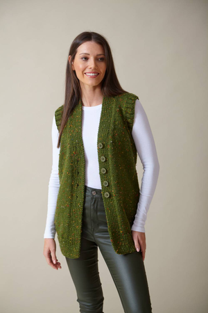 Cardigan and Waistcoat in King Cole Chunky Tweed (6269)