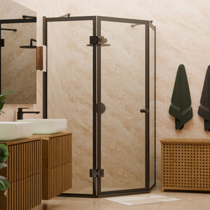 Marie Vijfhoekige draaideur – tot 150 cm breed – tot 240 cm hoog – keuze in aantal kaders – industrieel
