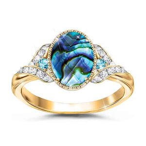 Treasure Of The Sea Genuine Gemstone Ring Size 7.5