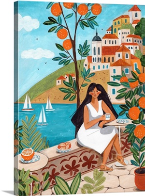 Woman In Mediterranean Coast