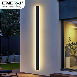 T485 Outdoor IP65 18w LED Modern 100cm Linear Wall Light in 3000k (Warm White) in a Matt Black Finish