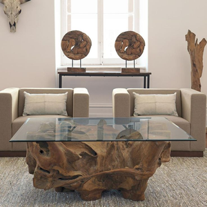 Teak Root Large Square Coffee Table