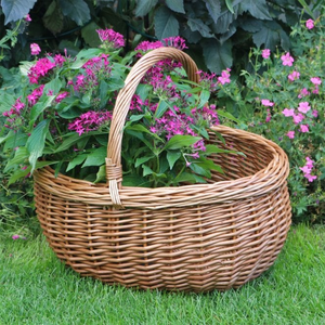 Deluxe Oval Large Wicker Shopping Basket 