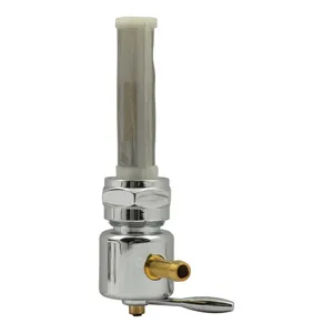 Doss Monster Show Petcock With Left Side Outlet For 1975-Up Tanks with 22mm Thread and 1/4 Inch Fuel Lines (62281)