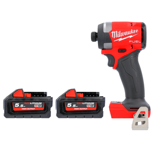 Milwaukee M18FID3 18V Cordless FUEL 1/4" Impact Driver With 2 x 5.5Ah Batteries