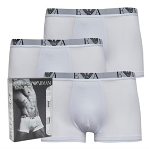 Emporio Armani Mens Three Pack Boxer Trunks White/White/White