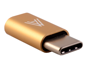 Micro USB to USB-C Adapter - Gold