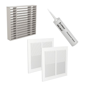 Lorient Air Transfer Grille Kit - White Cover Plates - 300mm