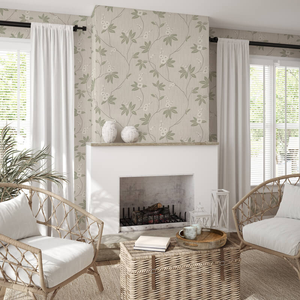 Belgravia Decor Amelie Blossom Floral Green/Beige Wallpaper - 3020