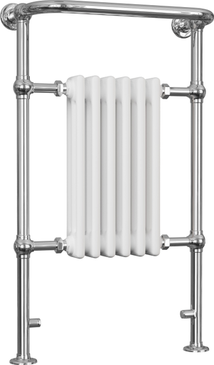 Arundel - White Traditional Towel Radiator - H963mm x W583mm - Floor Standing