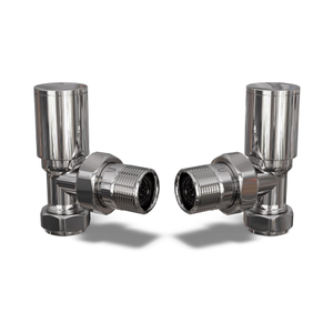 Round - Chrome Radiator Valve Angled Polished 10mm
