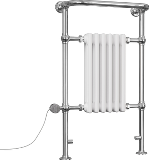 Arundel - White Traditional Electric Towel Rail H963mm x W583mm 500w Thermostatic