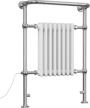 Arundel - White Traditional Electric Towel Rail H963mm x W673mm 500w Standard