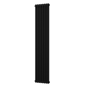Alpha - Black Vertical Column Radiator H1800mm x W372mm 2 Column