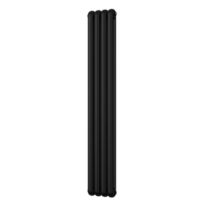 Sherwood - Black Vertical Round Top Column Radiator H1800mm x W298mm 2 Column
