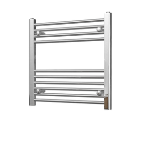 Zennor - Chrome Heated Towel Rail - H600mm x W600mm - Straight