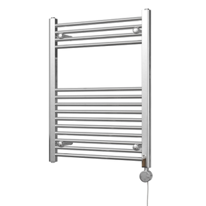 Zennor - Chrome Electric Towel Rail H800mm x W600mm Straight 200w Thermostatic