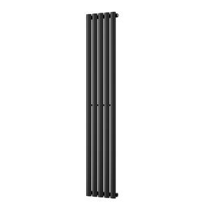Omeara - Black Vertical Radiator H1600mm x W290mm Single Panel