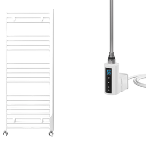 Bolzano - White Electric Towel Rail - H803mm x W550mm - 300w Thermostatic WIFI - Curved