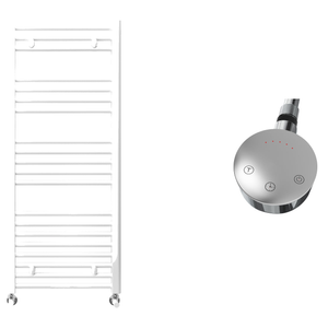 Bolzano - White Electric Towel Rail - H1785mm x W800mm - 1000w Thermostatic - Curved