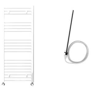 Bolzano - White Electric Towel Rail - H1785mm x W800mm - 600w Standard - Curved