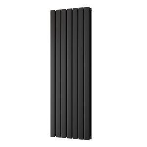 Typhoon - Black Vertical Radiator H1400mm x W476mm Double Panel