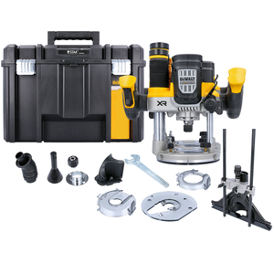 DeWalt DCW620NT 18V XR Cordless Brushless 1/2" Plunge Router With 2 x 5.0Ah Batteries, Charger & TSTAK VI Case