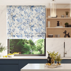 Iquitos, Indigo - Twist&Fit Roman Blind