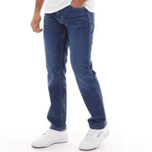 Duck and Cover Mens Janstar Straight Fit Jeans Stonewash