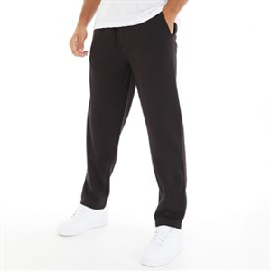 Kangaroo Poo Mens Open Hem Joggers Black