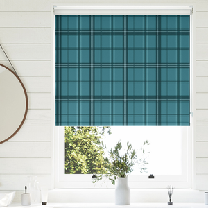 Falkirk, Aqua - Twist&Fit Roller Blind