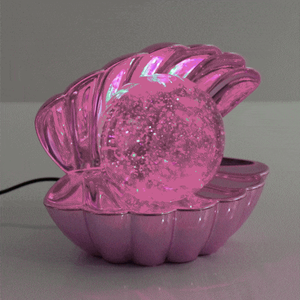 Pink Glitter Pearl Shell Lamp - Grand Edition