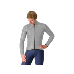 Castelli Squall Shell Jacket - Silver Grey Black - M