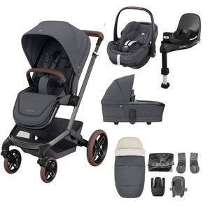 Maxi Cosi FAME 10 Piece Premium Bundle - Twillic Graphite