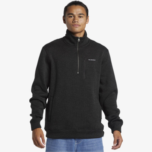 Quiksilver Mens Keller Half Zip Sweatshirt - M / Black Heather