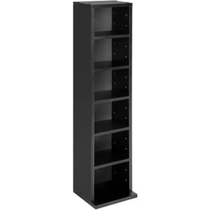 Scaffale per CD con 6 scomparti per 102 CD 90 x 21 x 20 cm