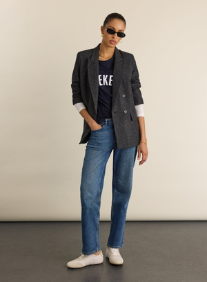 Eugenie Wool Blend Tailored Blazer - UK 10 | EU 36 | US 06 / Grey