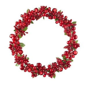 Raz - Christmas Traditions Red Beaded Wreath 20cm