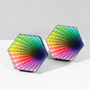 Rainbow Hexagon Infinity Light - Pack Of 2