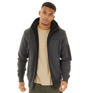 Bench Mens Avett Knitted Hoodie Charcoal Marl