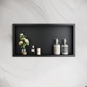 ELEGANT Stainless Steel Shower Niche 60 x 30cm Black