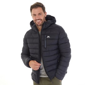 Trespass Mens Mikail Micro Padded Hooded Jacket Black