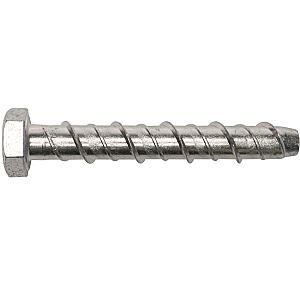 M12 x 100 Serbolt Hexagon Head Concrete Screw Bolt, Bright Zinc Plated
