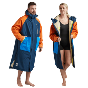 Red Adults Recovered Long Sleeve Hooded Dry Changing Robe Alter EVO - M / Navy