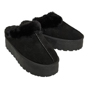 Truffle Collection Womens Vimto Fur Lined Mules Black