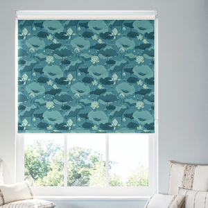Lotus, Teal - Twist&Fit Roller Blind