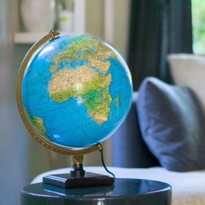 Bradley Blue Illuminated Globe