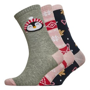 Fluid Girls Three Pack Christmas Novelty Socks Multi